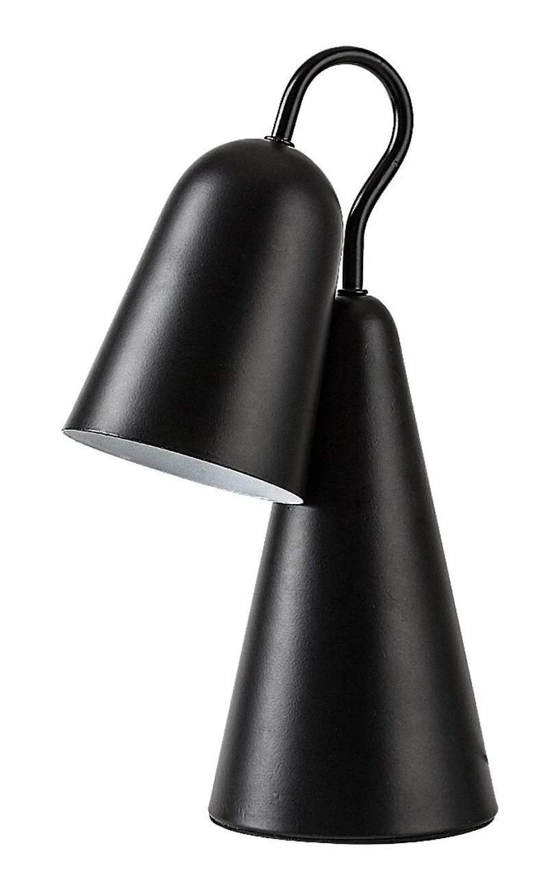 Rabal – table lamp in black metal, Ø110mm, E14, 4000K