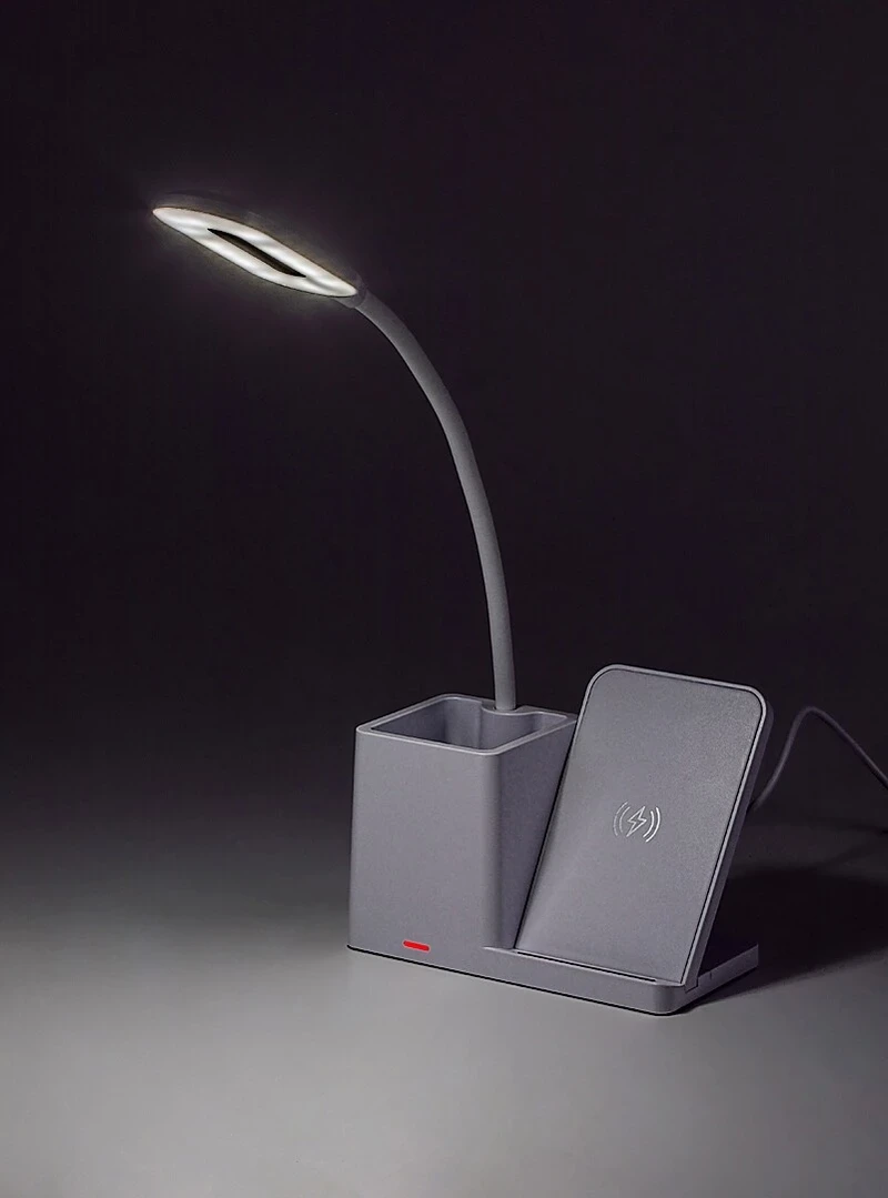 Cerie – LED настолна лампа в бяло с безжично зареждане, 150×305мм, 200lm, 3000-6500K