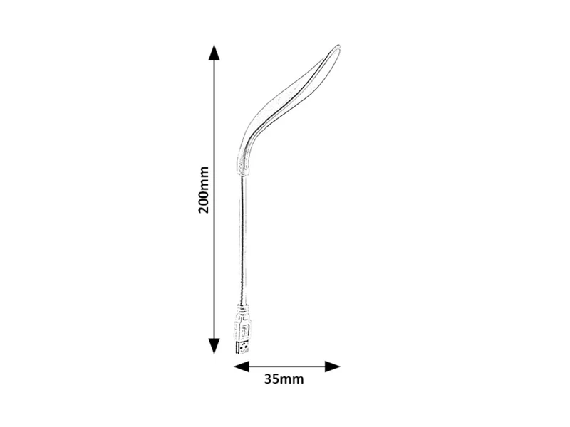 Tafi – LED table lamp in white, USB, 35×200mm, 165lm, 4000K