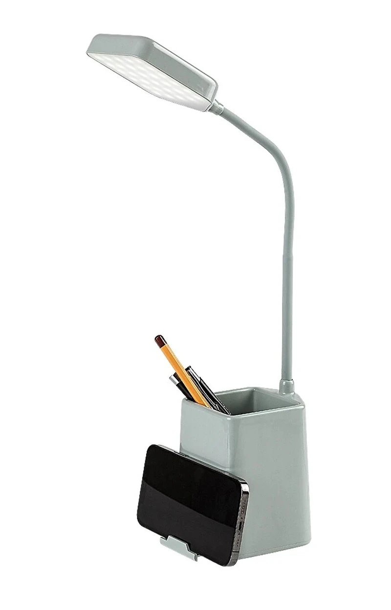 Arvid – LED table lamp in blue/white with dimming, 200×370mm, 6W, 5000K