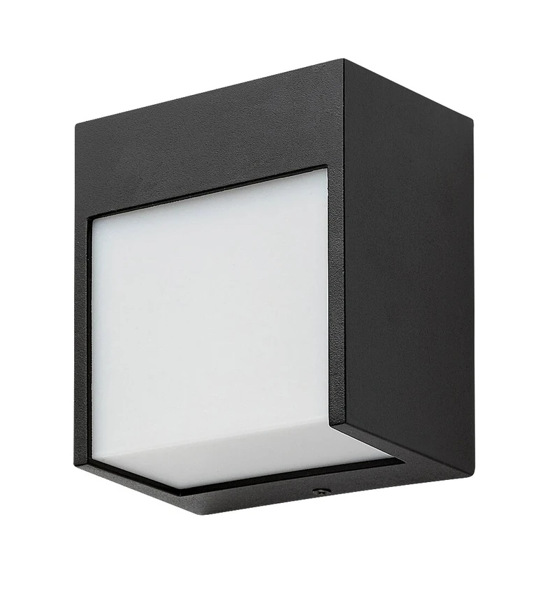 Balimo – LED outdoor wall light in black matt, 120×130mm, 12W, 4000K, IP54