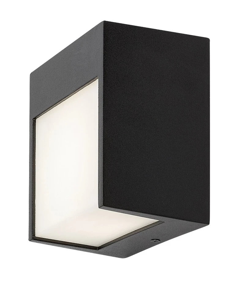 Balimo – LED outdoor wall light in black matt, 120×130mm, 12W, 4000K, IP54
