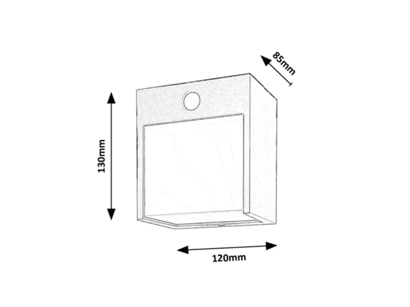 Balimo – LED стенна лампа за външен монтаж в бял мат, 120×130мм, 12W, 4000K, IP44