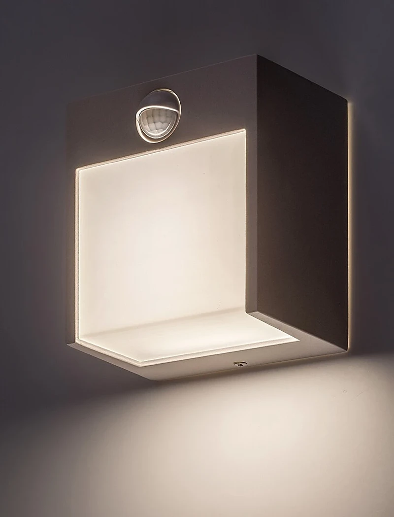 Balimo – LED стенна лампа за външен монтаж в бял мат, 120×130мм, 12W, 4000K, IP44