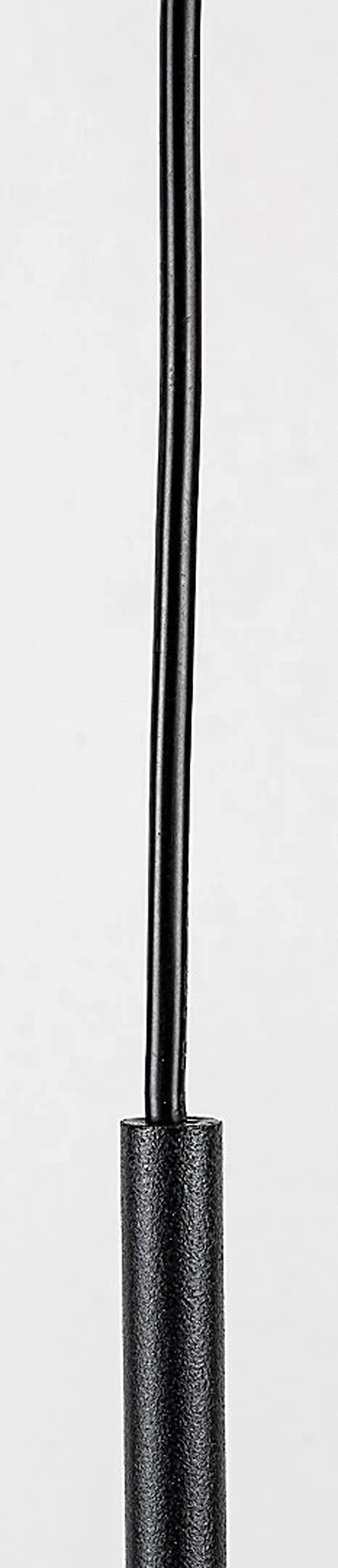 Tirina – LED pendant for bathroom in black matt with clear glass, Ø150mm, 1×E27, IP44