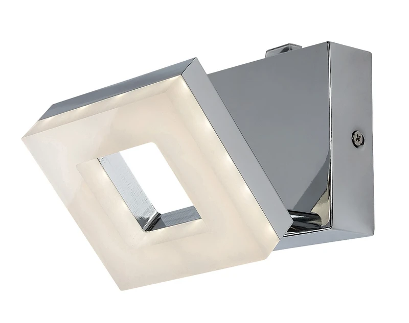 Blas – LED лампа за баня в хром с бял абажур, 90×90мм, 5W, 4000K, IP44