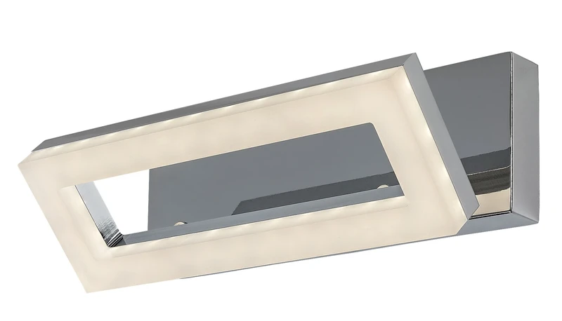 Осветление за баня Blas – LED лампа за баня в хром с бял абажур, 270×90мм, 15W, 4000K, IP44