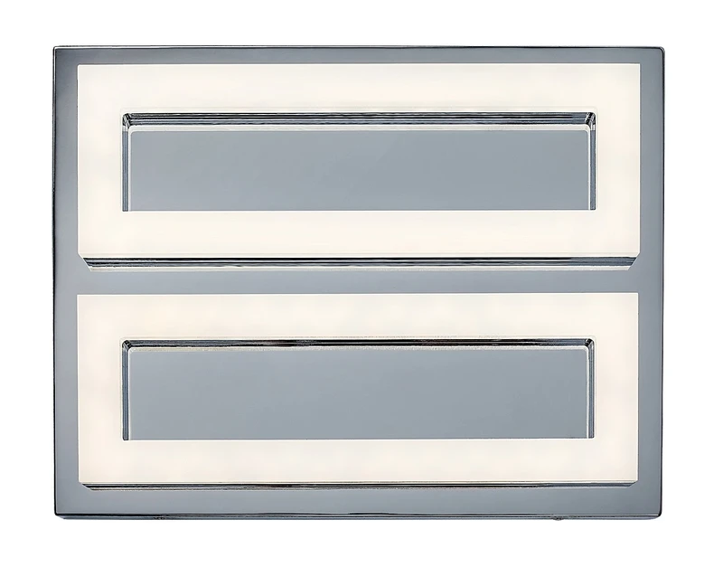 Blas – LED плафон за баня в хром с бял абажур, 300×230мм, 24W, 4000K, IP44