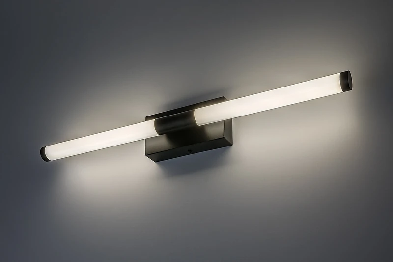 Tilora – LED ceiling light for bathroom in black/white, 600mm, 8W, 4000K, IP44