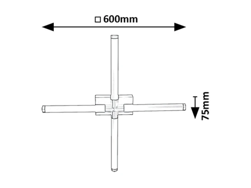 Tilora – LED ceiling light for bathroom in black/white, 600×600mm, 16W, 4000K, IP44