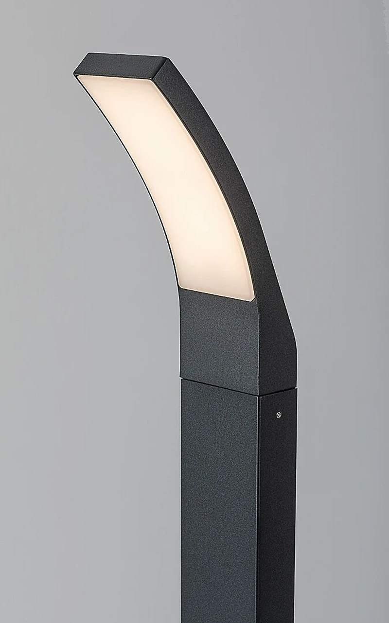 Palanga – LED garden lamp in anthracite with white shade, Ø120mm, 12W, 3000K