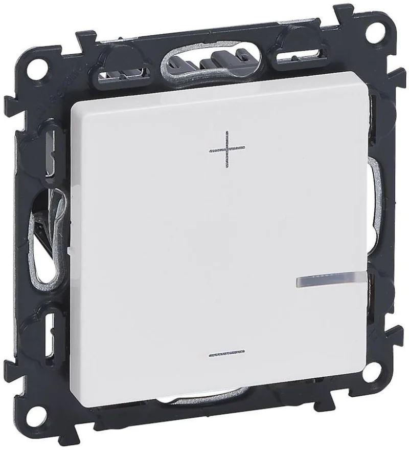 Legrand Dimmer with push button R=3-400W LED=3-75VA White - Legrand Valena Life 752162A