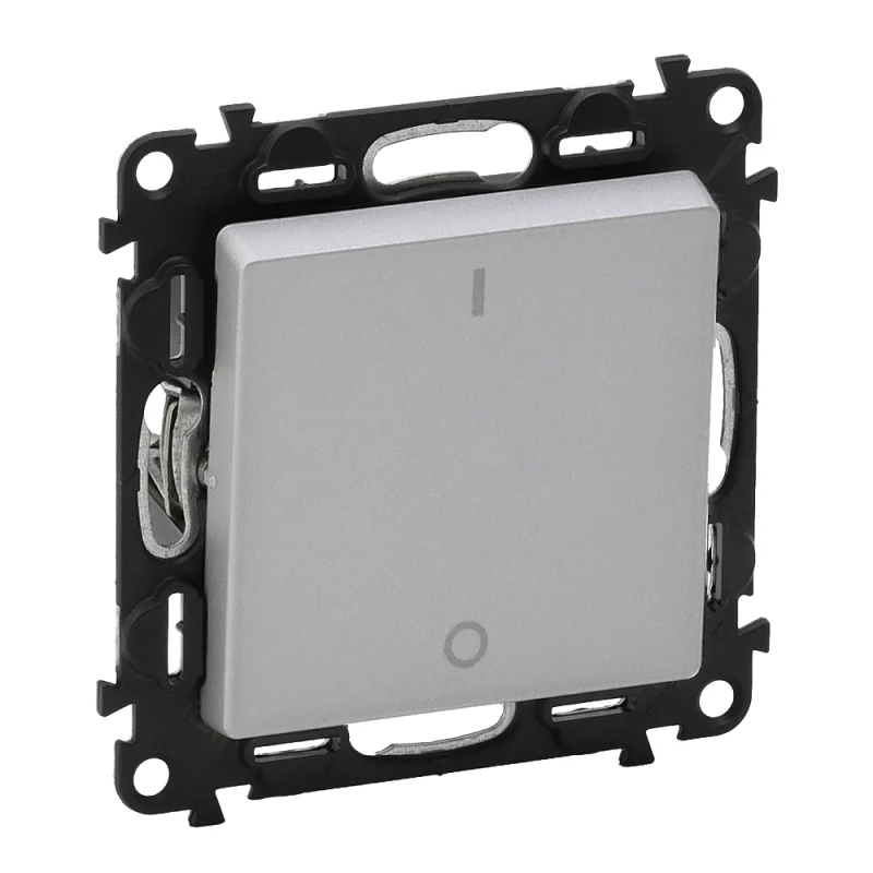 Двуполюсен ключ 10A I/O Алуминий - Legrand Valena Life 752302
