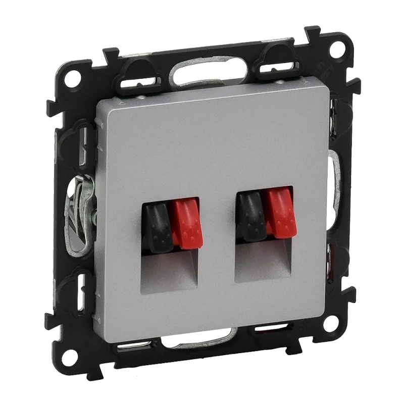 Stereo outlet for speakers Aluminium - Legrand Valena Life 753378