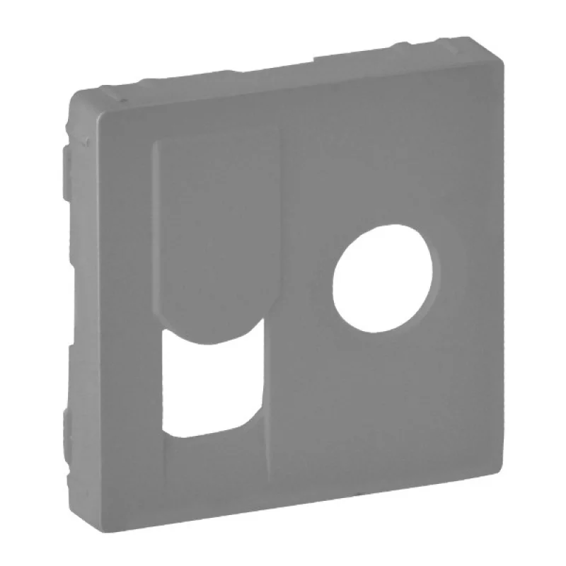 Face plate for TV outlet+RJ45 Aluminium - Legrand Valena Life 754832