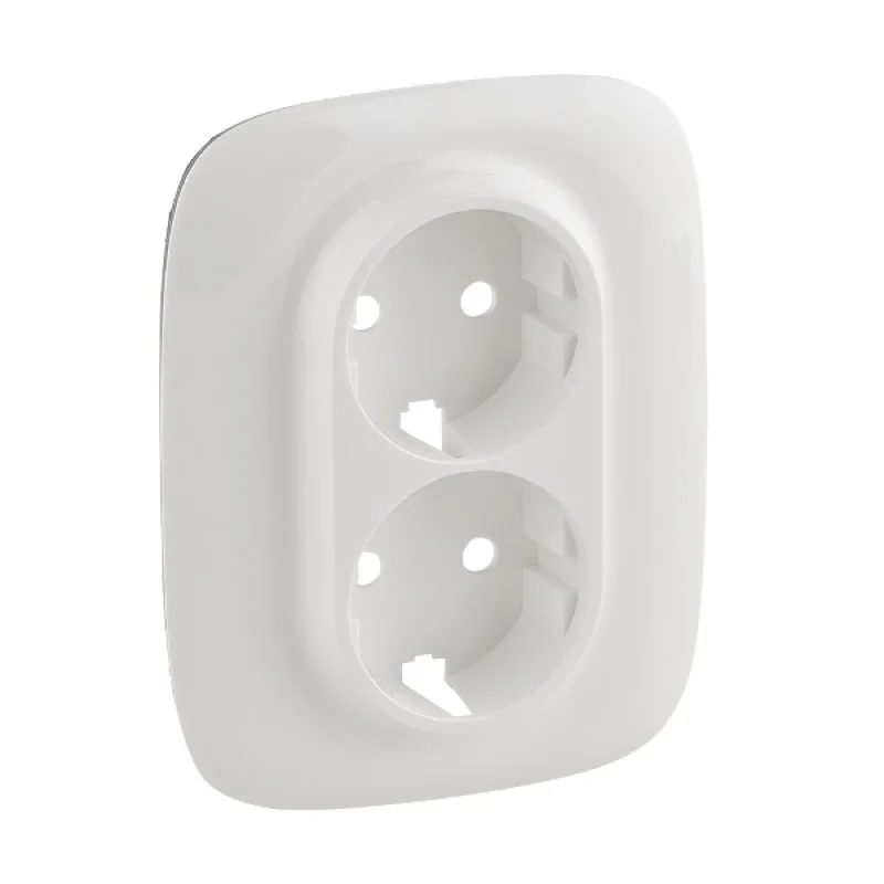 Legrand Лицева плочка с рамка за двоен контакт шуко Бял - Legrand Valena Allure 754955