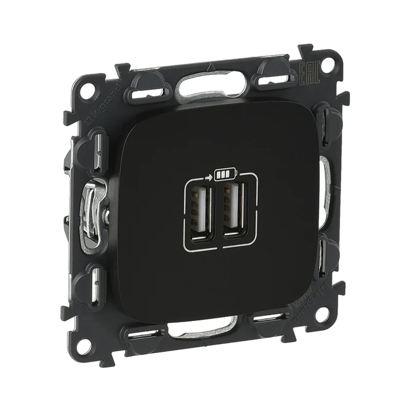 Контакт 2XUSB 1500mA 5V Черен - Legrand Valena Allure 754998