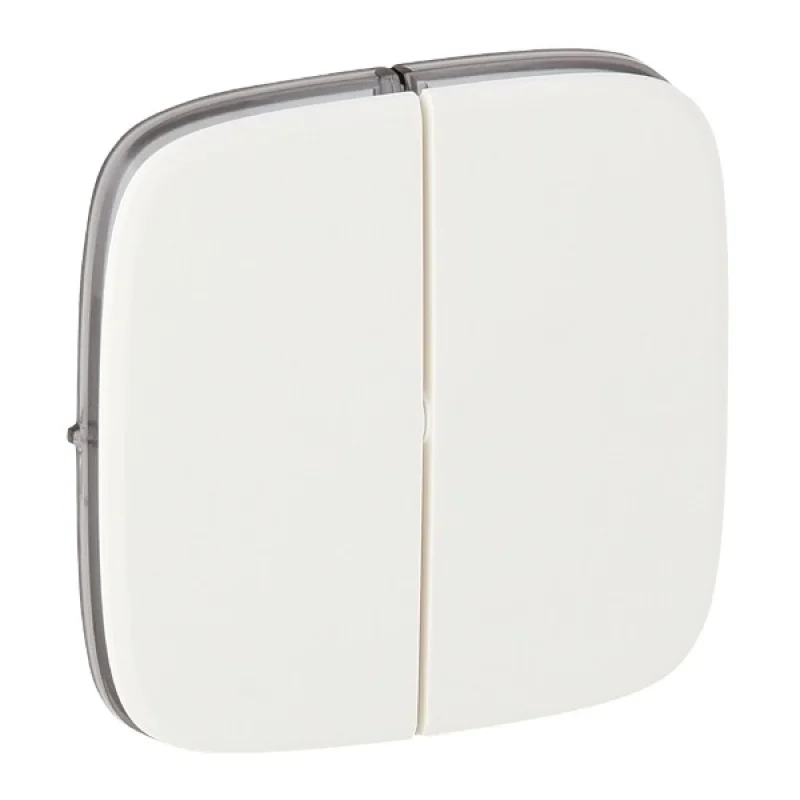 Face plate for double switch and push button White - Legrand Valena Allure 755025