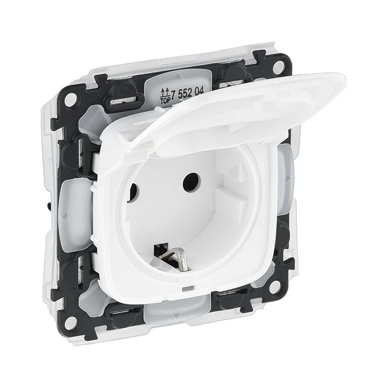 Schuko socket with cover White IP44 - Legrand Valena Allure 755204