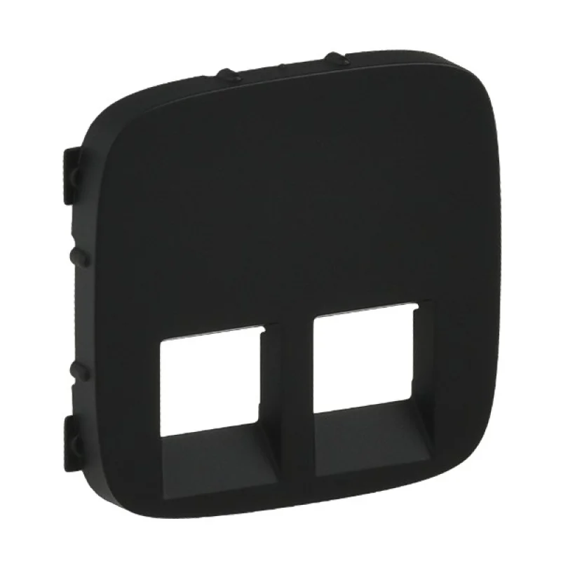 Legrand Face plate for outlet 2xRJ45 Black - Legrand Valena Allure 755428