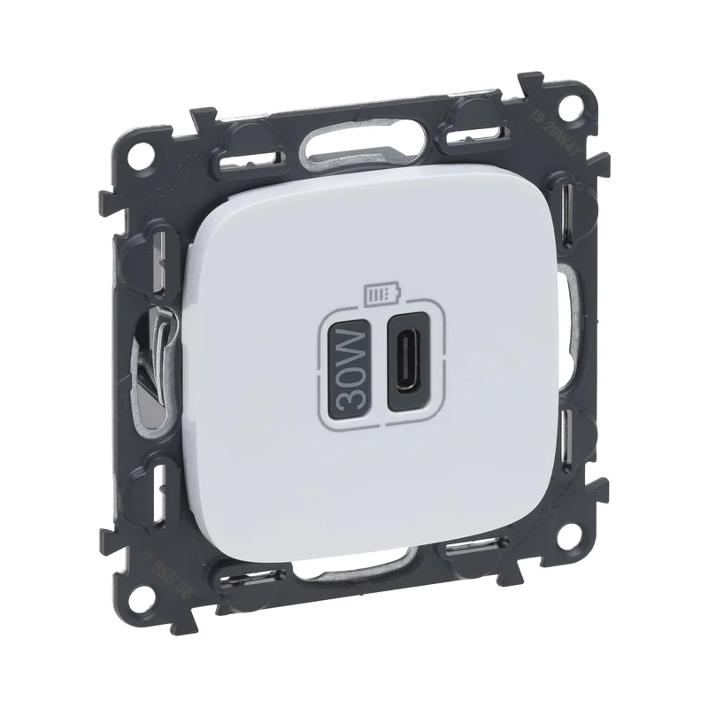 Legrand Контакт USB тип C Power Delivery 30W Бял - Legrand Valena Allure 755506