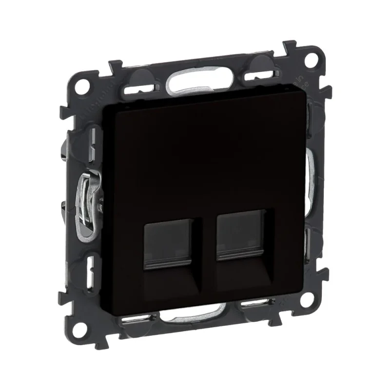 Розетка 2x RJ45 UTP кат.6 LCS Черен - Legrand Valena Life 756343