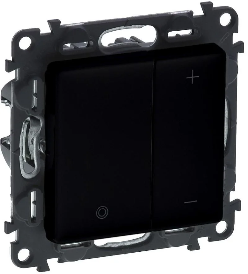 Legrand Димер с бутон R=3-400W LED=3-75VA Черен - Legrand Valena Life 756382A