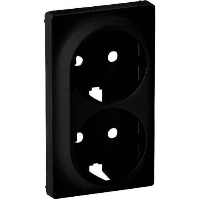 Face plate for double Schuko socket Black matt - Legrand Valena Life 756952