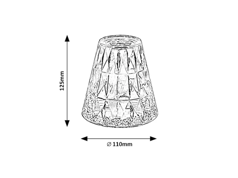 Siggy – LED table lamp in clear, Ø110mm, 2W, 3000K, RGB