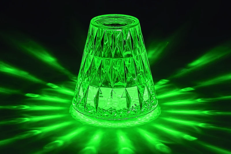 Siggy – LED table lamp in clear, Ø110mm, 2W, 3000K, RGB