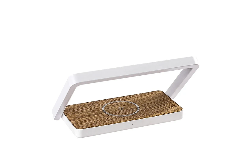 Buldus – LED table lamp in oak/white matt, 210×145mm, 4W, 3000K, dimmable
