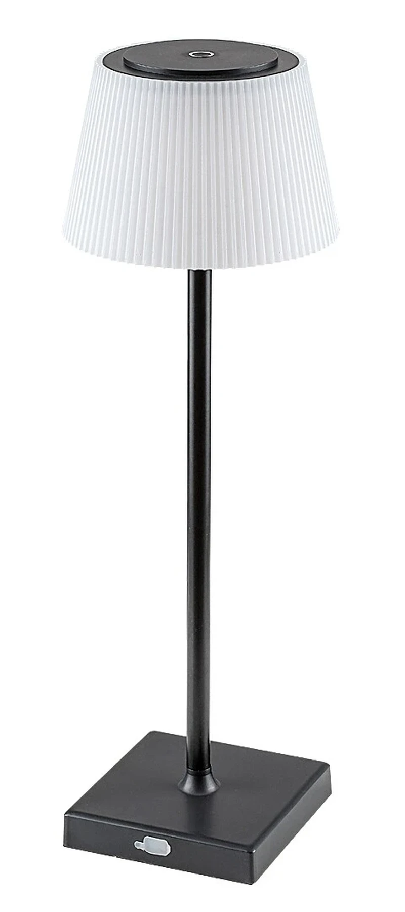 Taena – LED table lamp in black with white shade, Ø130mm, 4W, 3000-5000K, IP44