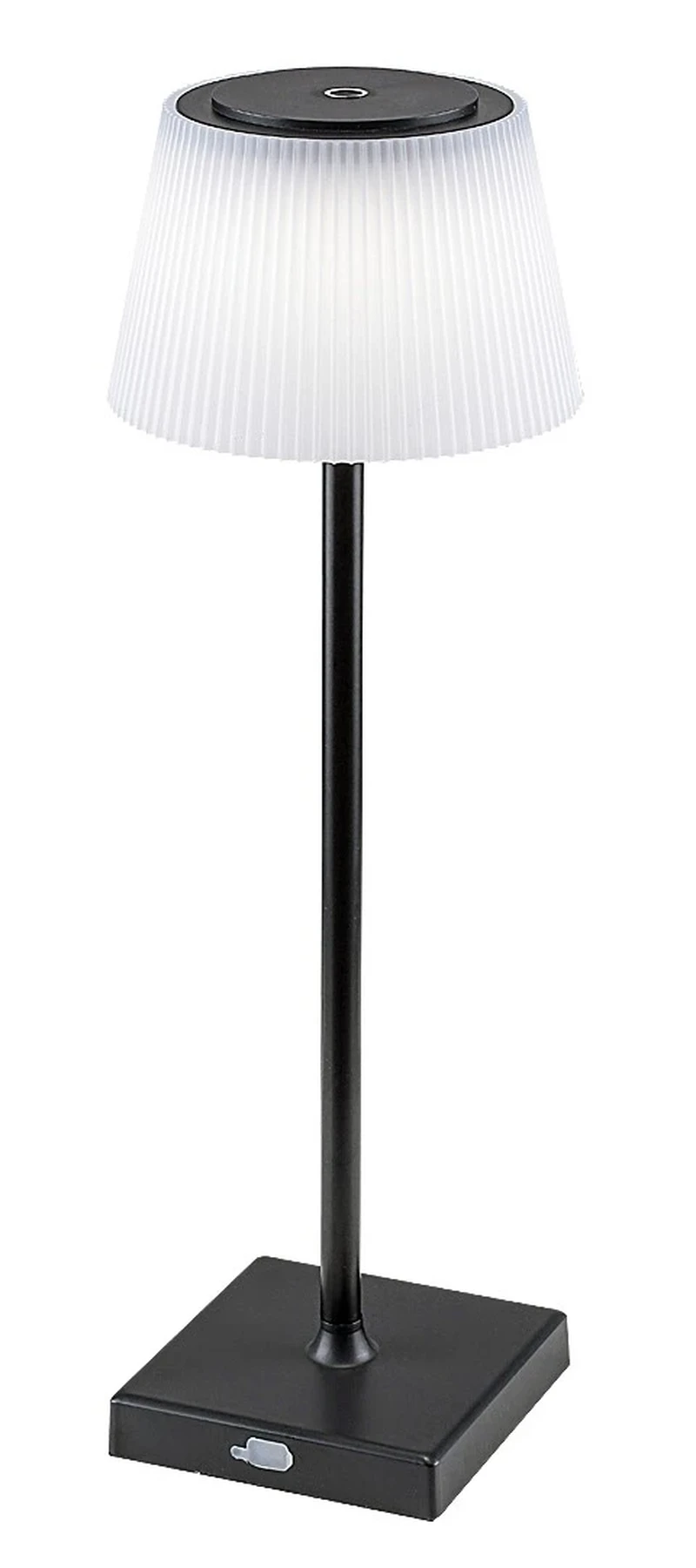 Taena – LED table lamp in black with white shade, Ø130mm, 4W, 3000-5000K, IP44