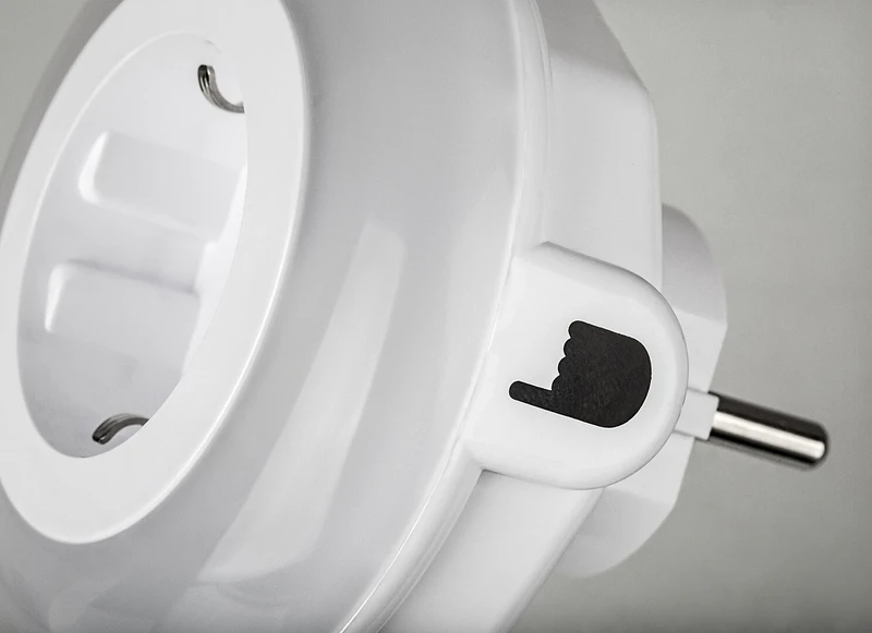 Abel – LED нощна лампа за деца в бяло с RGB, Ø80мм, 0.54W, 3000K