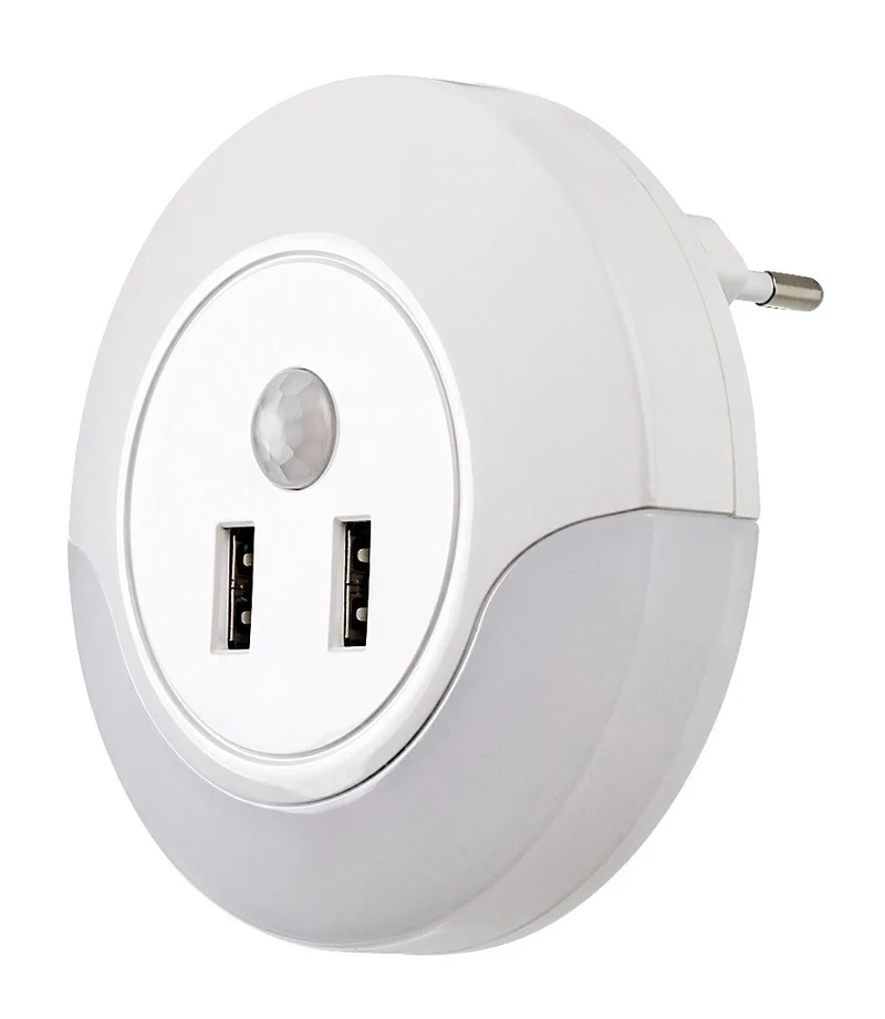 Dembo – LED нощна лампа със сензор за движение в бяло, Ø90мм, 13.9W, 3000K