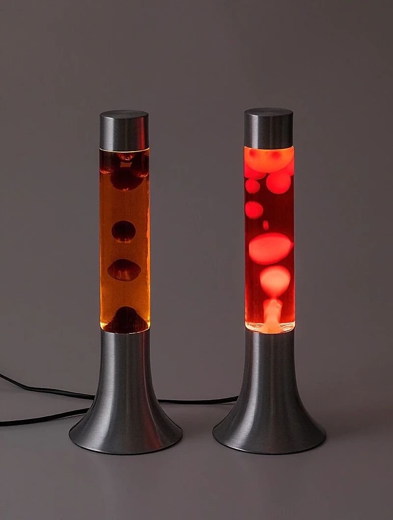 Poppilol – LED лава лампа в сребристо с прозрачно стъкло, Ø55мм, 3000K