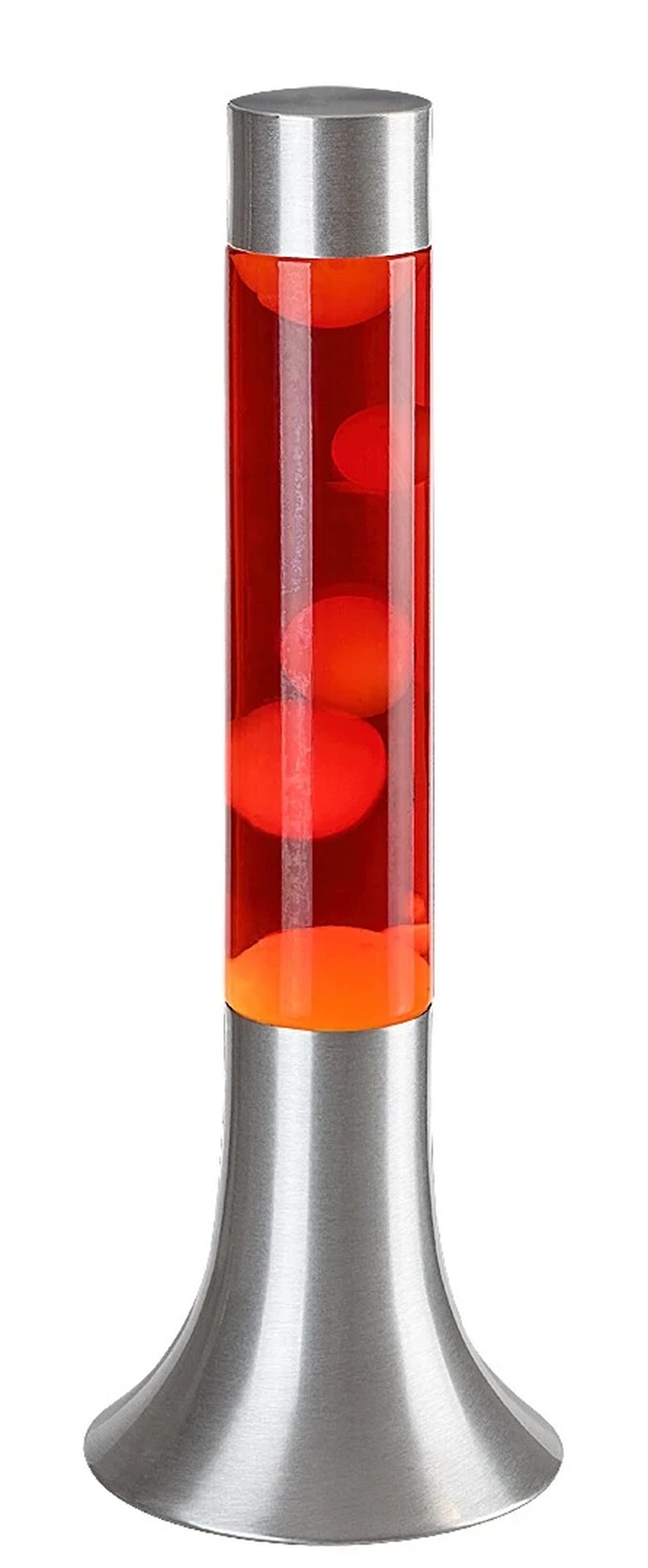 Настолни лампи Poppilol – LED лава лампа в сребристо с прозрачно стъкло, Ø55мм, 3000K