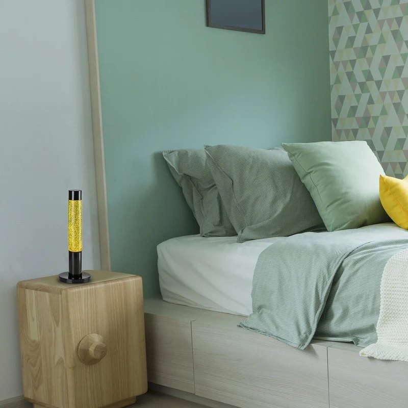Lavastic – LED decorative lava lamp in black with clear glass, Ø55mm, 3000K