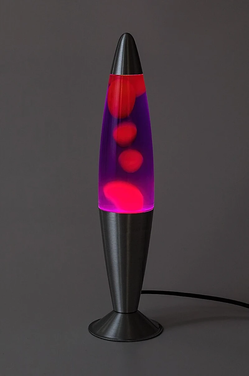 Lollipop3 – decorative lava lamp in silver with clear glass, Ø75mm, LED, 3000K