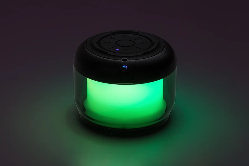 Radelia – LED children's lamp with Bluetooth and RGB, Ø80mm, black, IP20