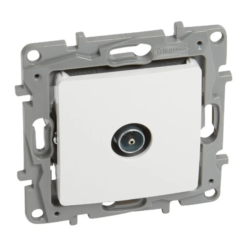 Розетка TV мъжка схема звезда 1dB Бял - Legrand Niloe 764551