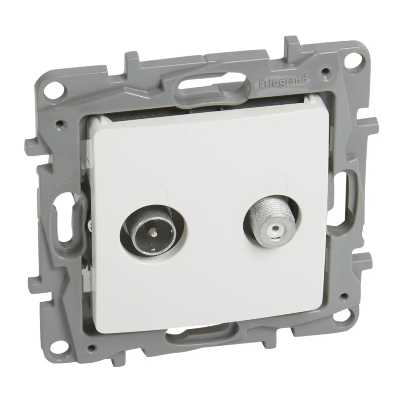 Legrand Розетка TV-SAT мъжка крайна 10dB Бял - Legrand Niloe 764558