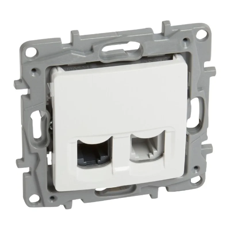 Legrand Розетка комбинирана RJ11+RJ45 Cat. 5e UTP Бял - Legrand Niloe 764570