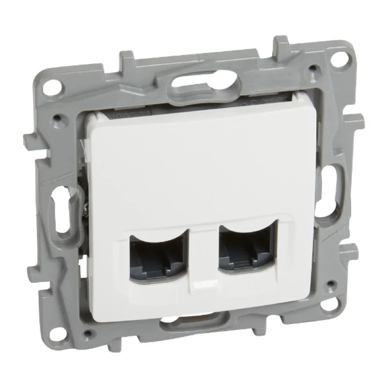 Legrand Розетка 2xRJ45 Cat. 6 UTP Бял - Legrand Niloe 764574