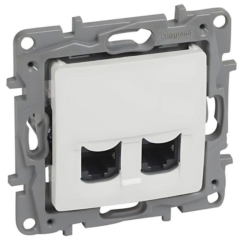 Legrand Розетка 2xRJ45 Cat. 6 FTP Бял - Legrand Niloe 764578