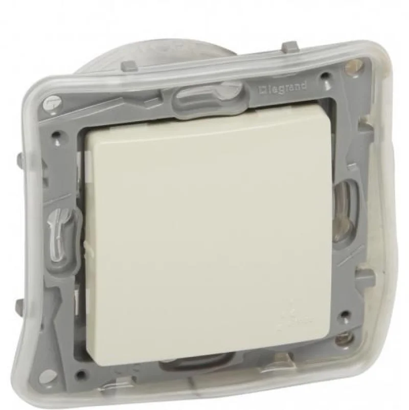 Ключ еднополюсен 10А IP44 Крем - Legrand Niloe 764613