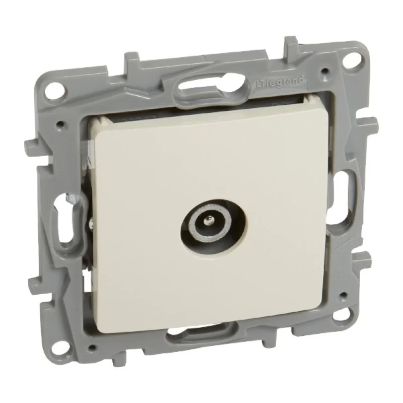 Розетка TV мъжка преходна 14dB Крем - Legrand Niloe 764652