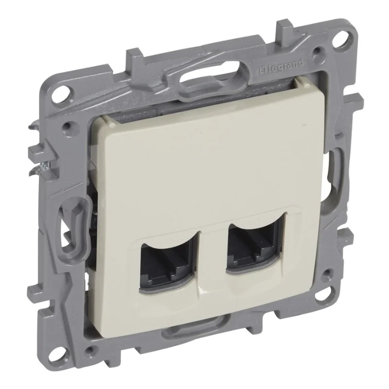 Legrand Outlet 2xRJ45 Cat. 6 UTP Cream - Legrand Niloe 764674