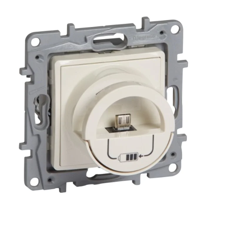 Charging station micro USB 2400mA Cream - Legrand Niloe 764696