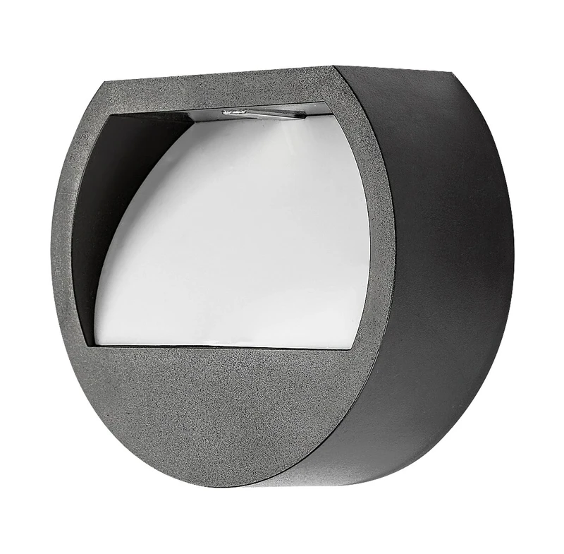 Narmada – соларна LED стенна лампа в черно/бяло, 105×95мм, 0.5W, 4000K, IP44